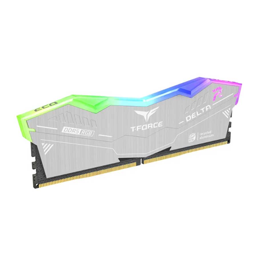 رم تیم گروپ مدل T-Force DELTA RGB Silver DDR5 32GB Dual 6000MHz CL38