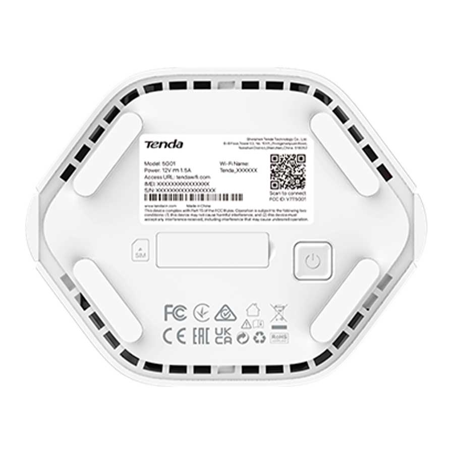 مودم روتر 5G NR بی‌سیم گیگابیت و دوباند AX1500 تندا مدل 5G01