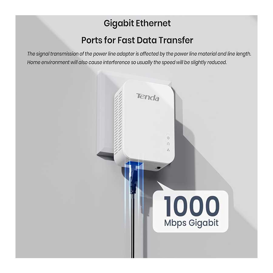 کیت آداپتور پاورلاین و گسترش دهنده بی‌سیم گیگابیت AV1000 تندا مدل PH3