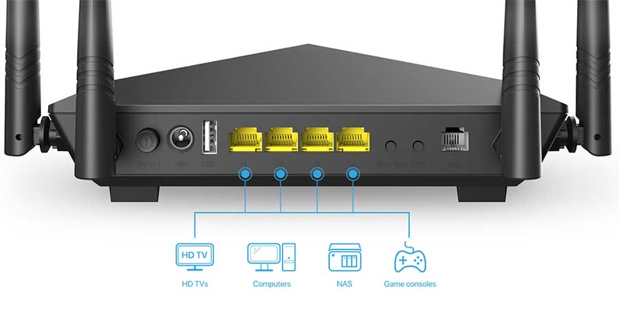 مودم شبکه adsl گیگابیت تندا USB دار