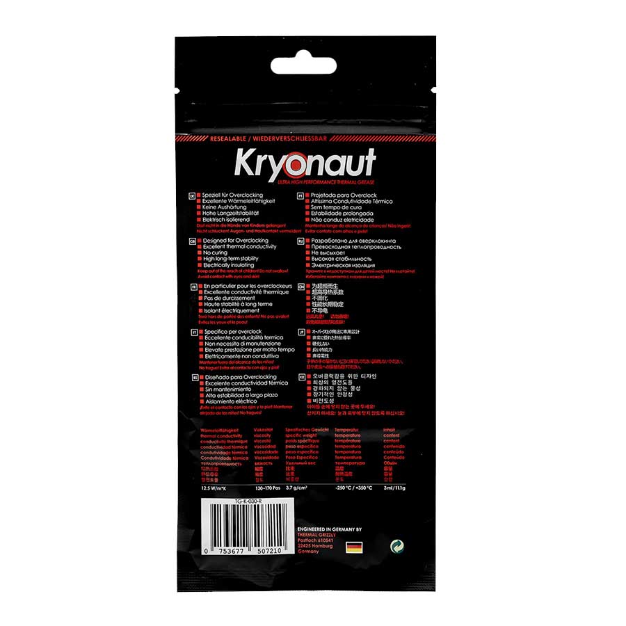 خمیر سلیکونی 11.1 گرمی ترمال گریزلی مدل Kryonaut Grease