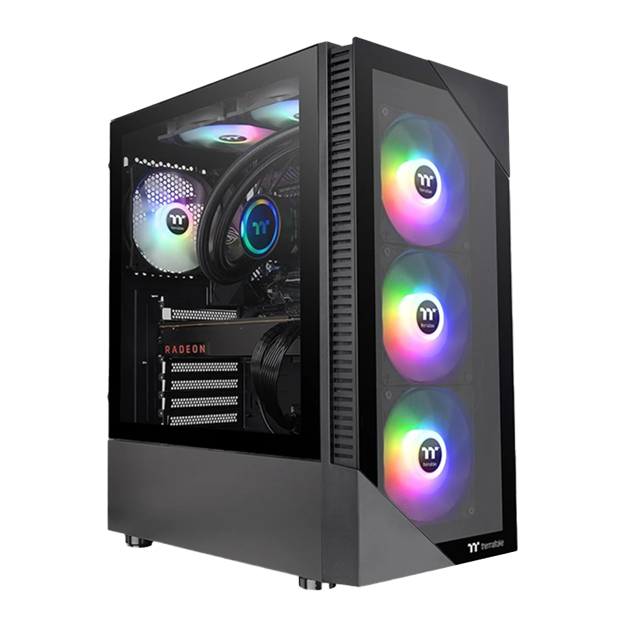Thermaltake VIEW 200 TG ARGB Chassis Black Mid Tower Gaming Computer Case کیس کامپیوتر ترمالتیک