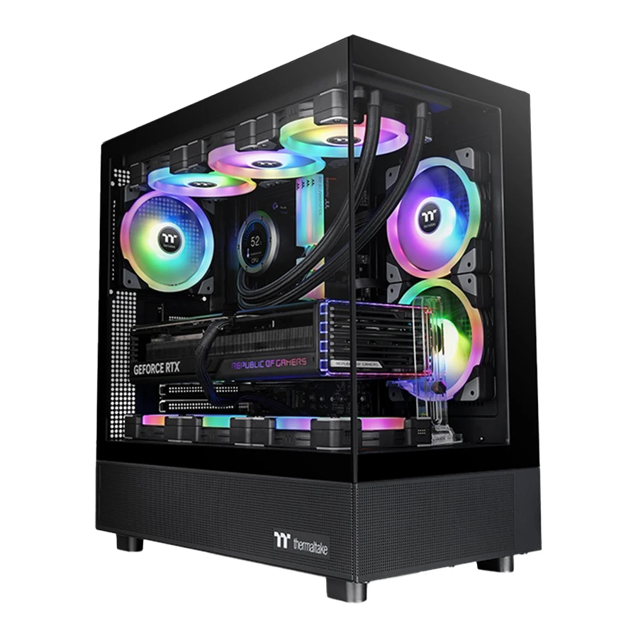 Thermaltake VIEW 270 TG V2 ARGB Black Mid Tower Gaming Computer Case کیس کامپیوتر ترمالتیک