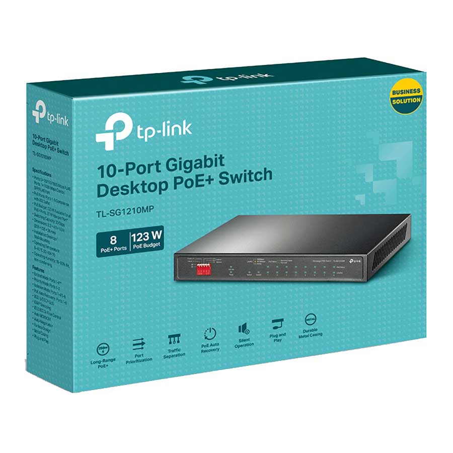 سوئیچ 10 پورت گیگابیت تی پی لینک مدل TL-SG1210MP