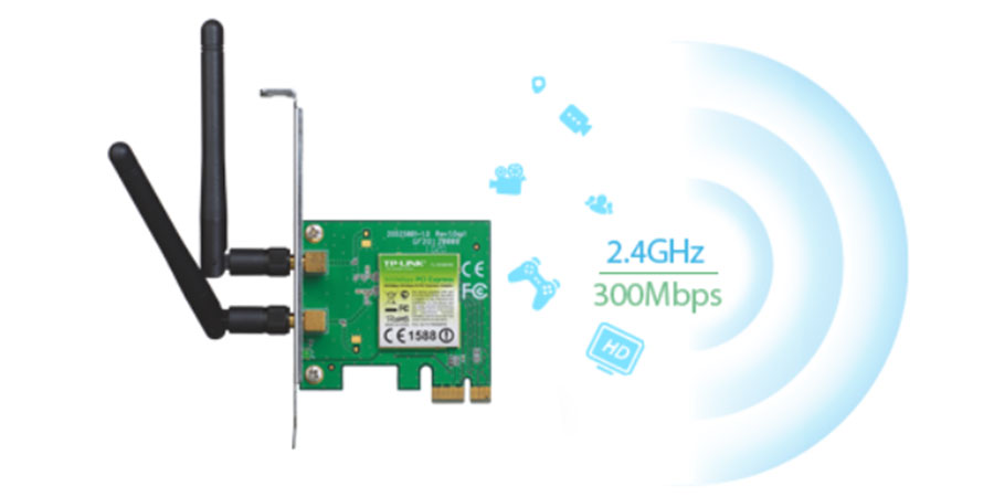 کارت شبکه بی‌سیم 300 مگابیت بر ثانیه تی پی لینک TL-WN881ND