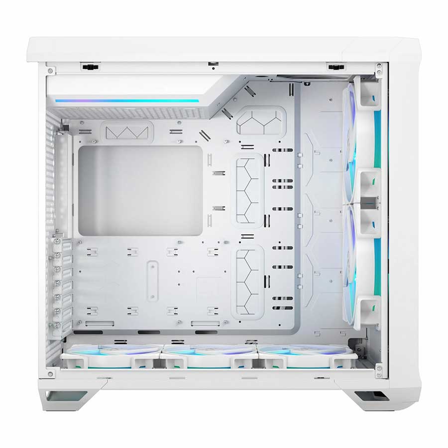 کیس کامپیوتر فرکتال دیزاین مدل Torrent RGB White TG Clear Tint