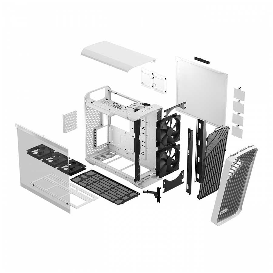 کیس کامپیوتر فرکتال دیزاین مدل Torrent White TG Clear Tint