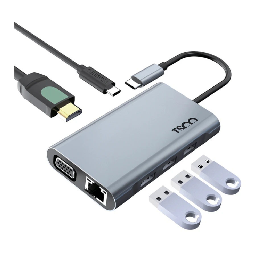 هاب USB-C هفت پورت تسکو