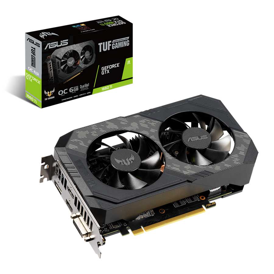 کارت گرافیک ایسوس مدل TUF Gaming GeForce GTX1660 Ti OC edition 6GB GDDR6