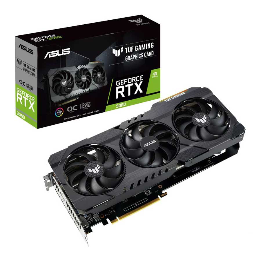 کارت گرافیک ایسوس TUF Gaming GeForce RTX3060 OC Edition 12GB GDDR6