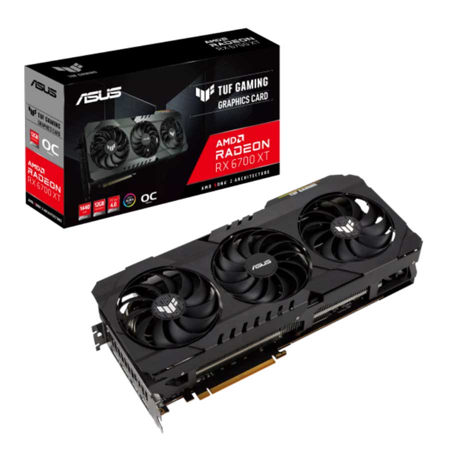 کارت گرافیک ایسوس مدل TUF GAMING Radeon RX6700 XT OC Edition