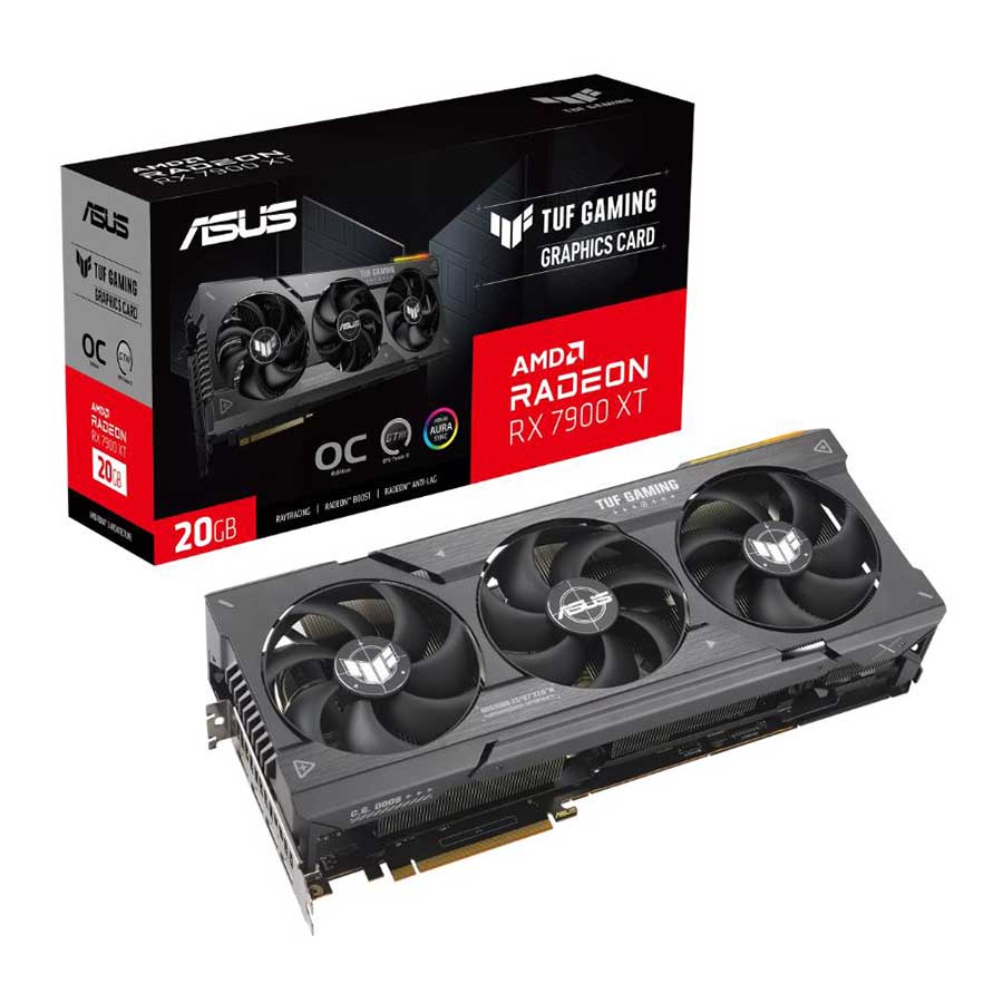 کارت گرافیک ایسوس TUF Gaming Radeon RX7900 XT OC Edition 20GB GDDR6