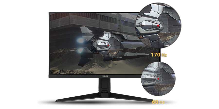 نرخ بروزرسانی 170 هرتز مانیتور TUF GAMING VG27AQL1A