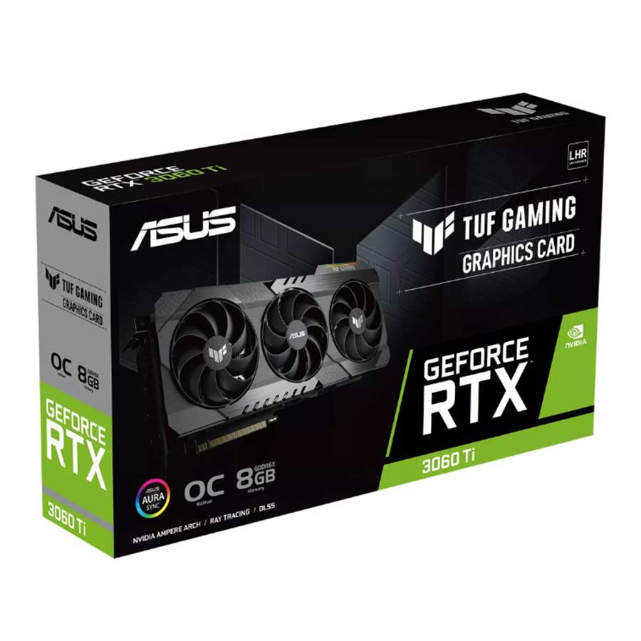 کارت گرافیک ایسوس مدل TUF-RTX3060TI-O8GD6X-GAMING