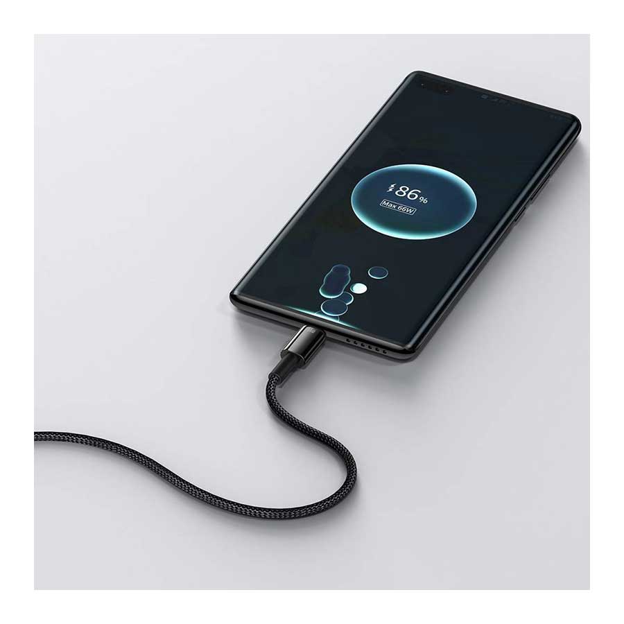 کابل تبدیل 2 متری USB به USB-C باسئوس مدل Tungsten Gold  CATWJ-C01