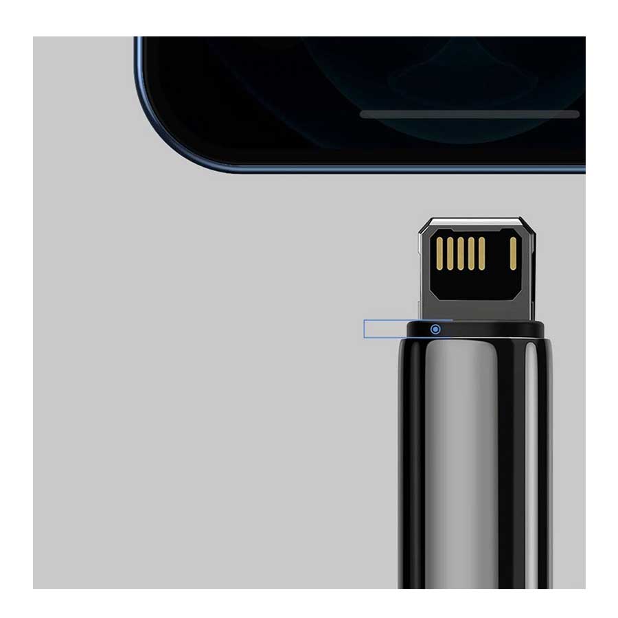 کابل تبدیل 2 متری USB به لایتنینگ باسئوس Tungsten Gold CALWJ-A01