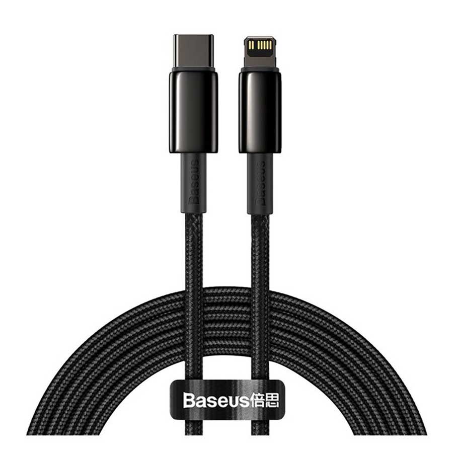 کابل تبدیل USB-C به لایتنینگ باسئوس Tungsten Gold CATLWJ-01