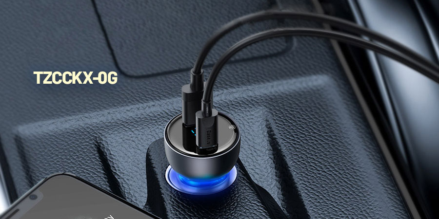 شارژر فندکی ماشین با کیفیت بیسوس TZCCKX-0G