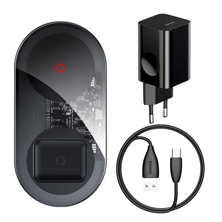 شارژر بیسیم باسئوس مدل TZWXJK-B01 24W