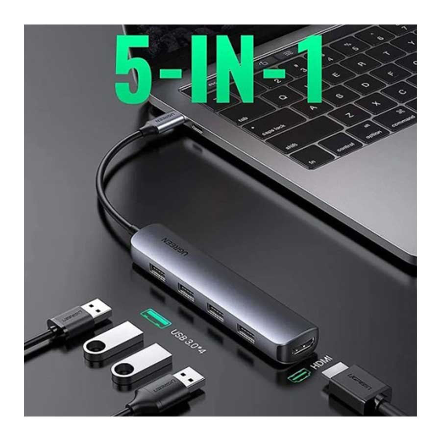 هاب USB-C پنج پورت یوگرین مدل CM417