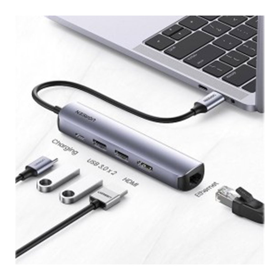 هاب USB-C پنج پورت یوگرین مدل CM418