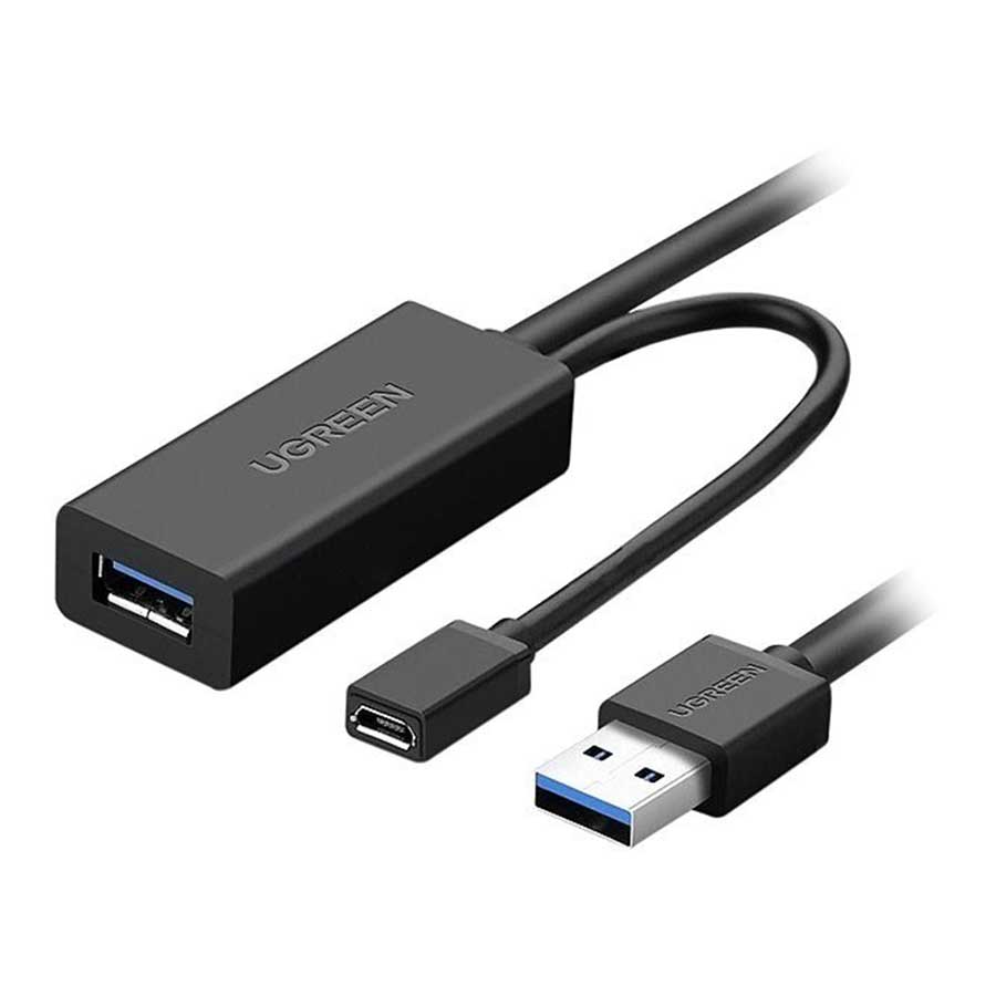 کابل افزایش طول 5 متری USB 3.0 یوگرین مدل US175 دارای تقویت کننده MicroUSB