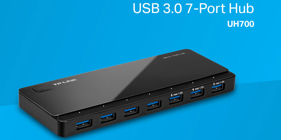 هاب USB 3.0 پر سرعت و لپ تاپی تی پی لینک مدل UH700