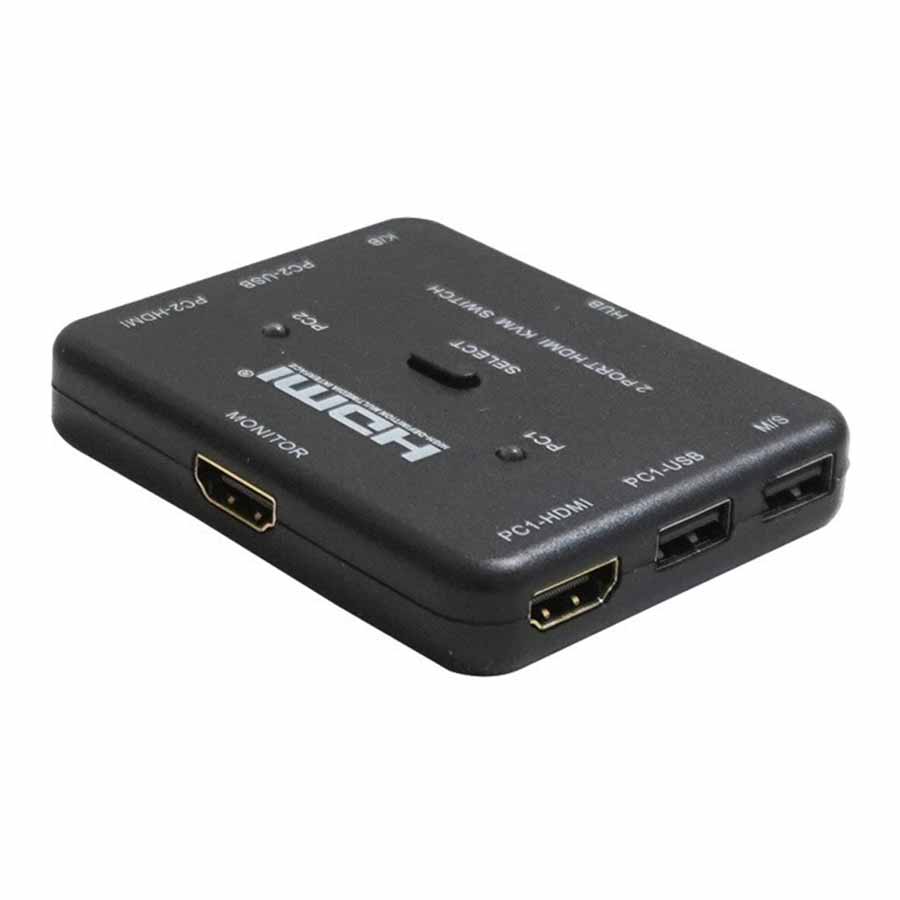 سوییچ 2 پورت KVM HDMI وی نت مدل V-SWKHM4K2