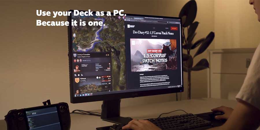 کنسول دستی Steam Deck با کیفیت تصویر بالا
