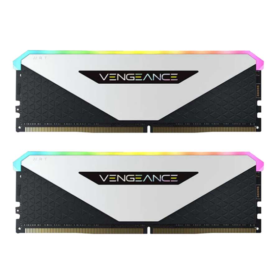 رم کورسیر VENGEANCE RGB RT White 16GB Dual 3600MHz CL18