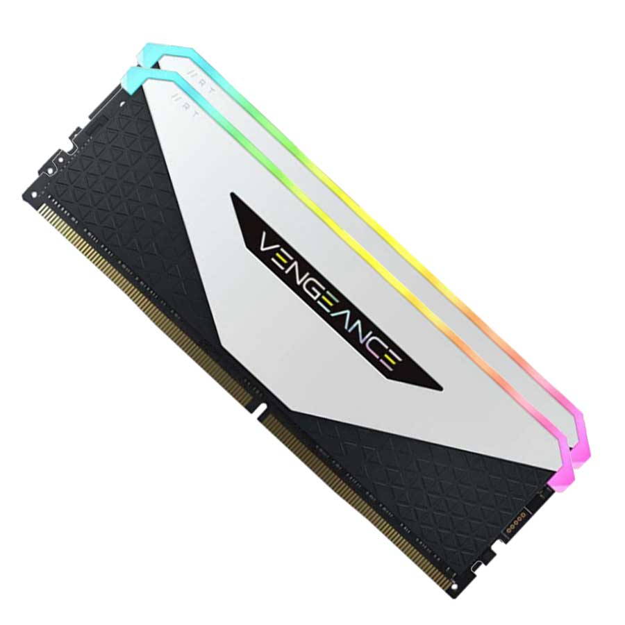 رم کورسیر VENGEANCE RGB RT White 16GB Dual 3600MHz CL18