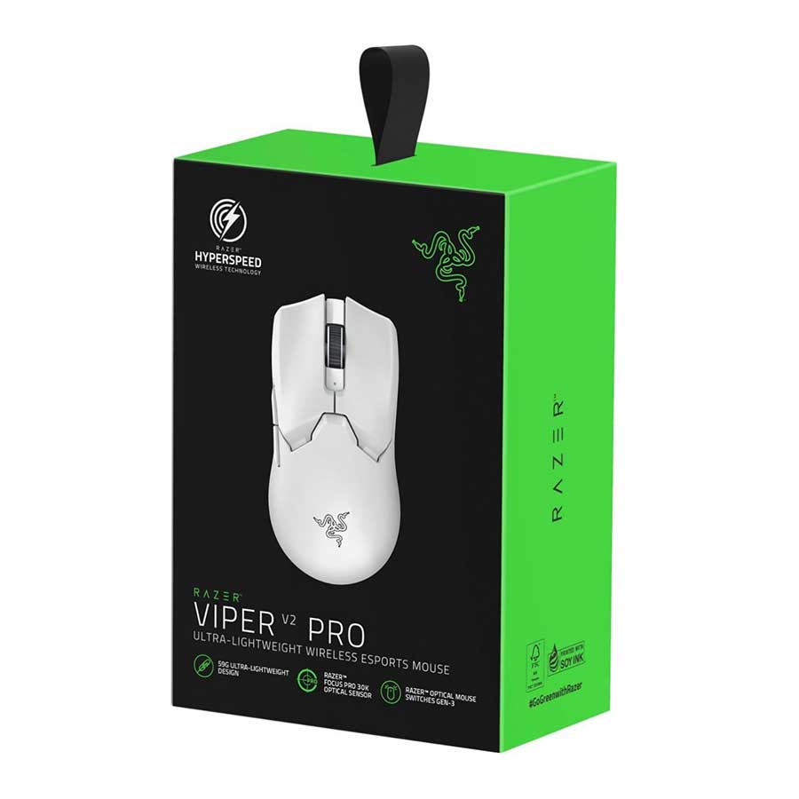 ماوس گیمینگ بی‌سیم ریزر مدل VIPER V2 PRO White