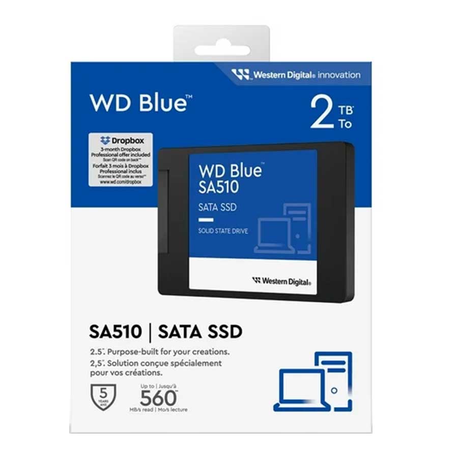 اس اس دی 2 ترابایت 2.5 اینچ SATA وسترن دیجیتال مدل Blue SA510