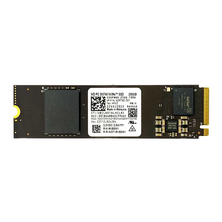اس اس دی وسترن دیجیتال مدل SN740 PCIe 4.0 M.2 2280 NVMe