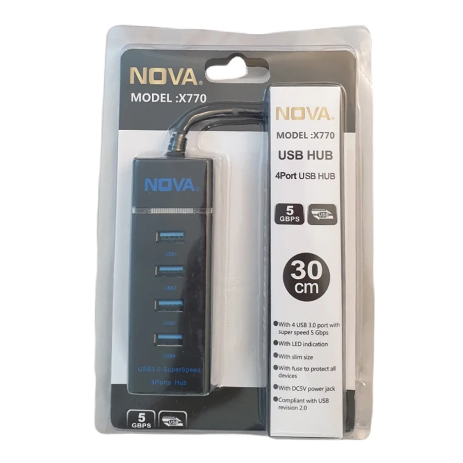 هاب چهار پورت USB 3.0 ایکس نوا