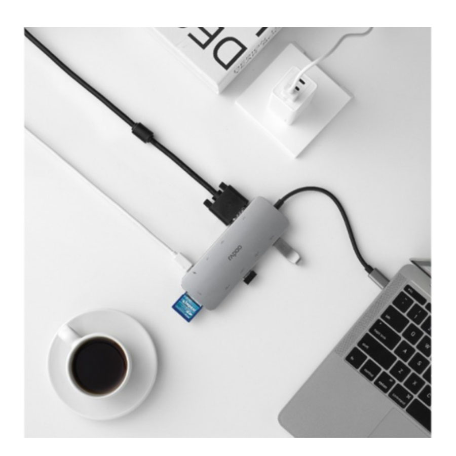 هاب چندکاره USB-C ده پورت رپو مدل XD200C