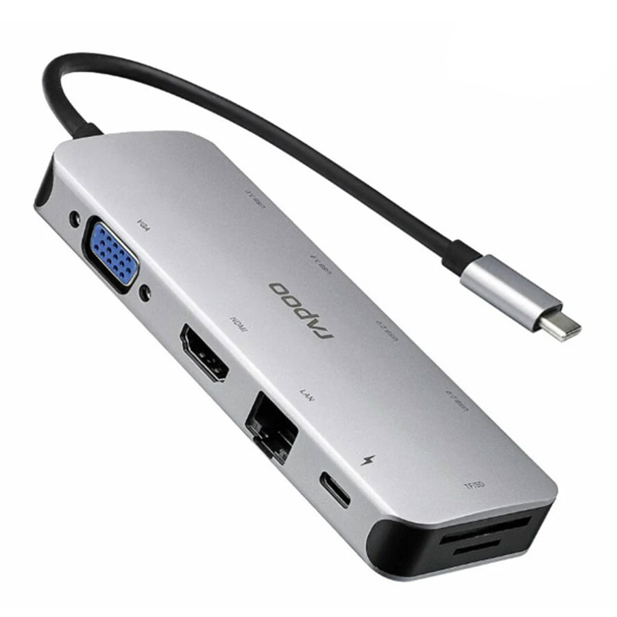 هاب چندکاره USB-C ده پورت رپو مدل XD200C