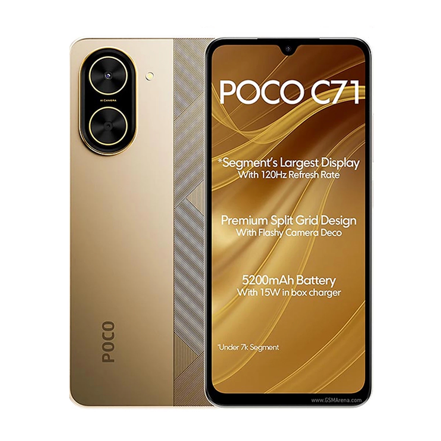گوشی موبایل شیائومی مدل Poco C71 4G ظرفیت 64 و رم 3 گیگابایت