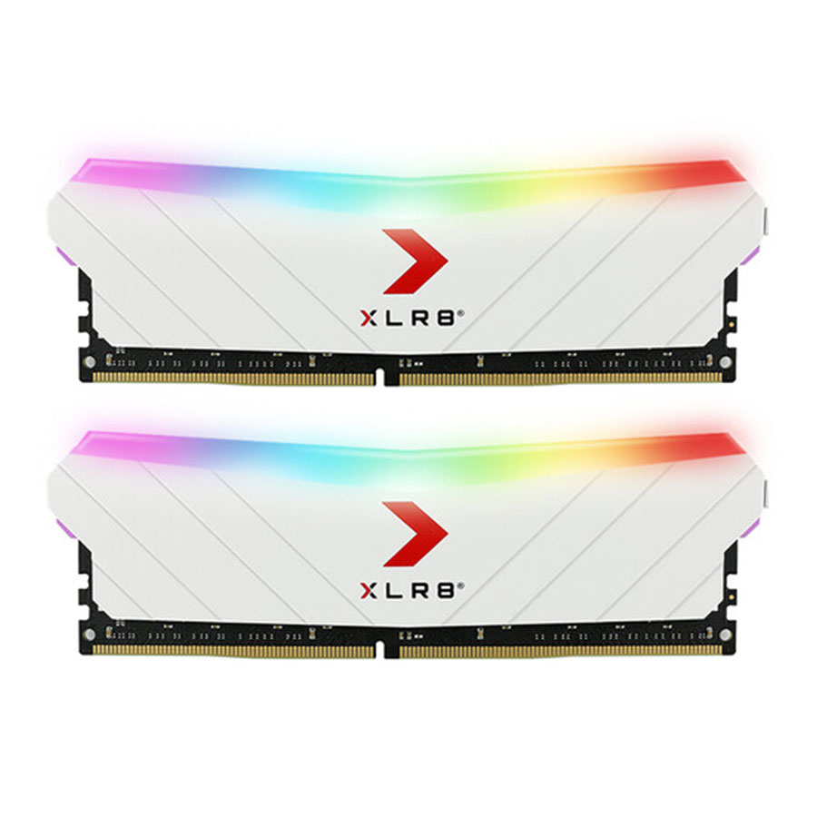 رم پی ان وای مدل XLR8 EPIC-X RGB White Dual DDR4