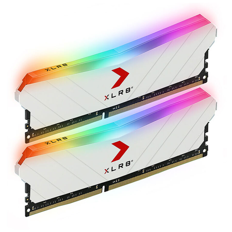 رم پی ان وای مدل XLR8 EPIC-X RGB White Dual DDR4