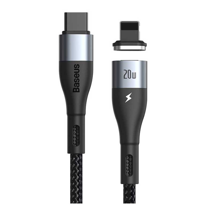 کابل تبدیل 1 متری USB-C به لایتنینگ باسئوس مدل Zinc Magnetic CATLXC-01