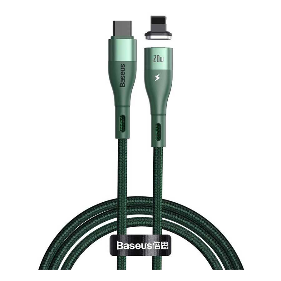 کابل تبدیل 1 متری USB-C به لایتنینگ باسئوس مدل Zinc Magnetic CATLXC-01