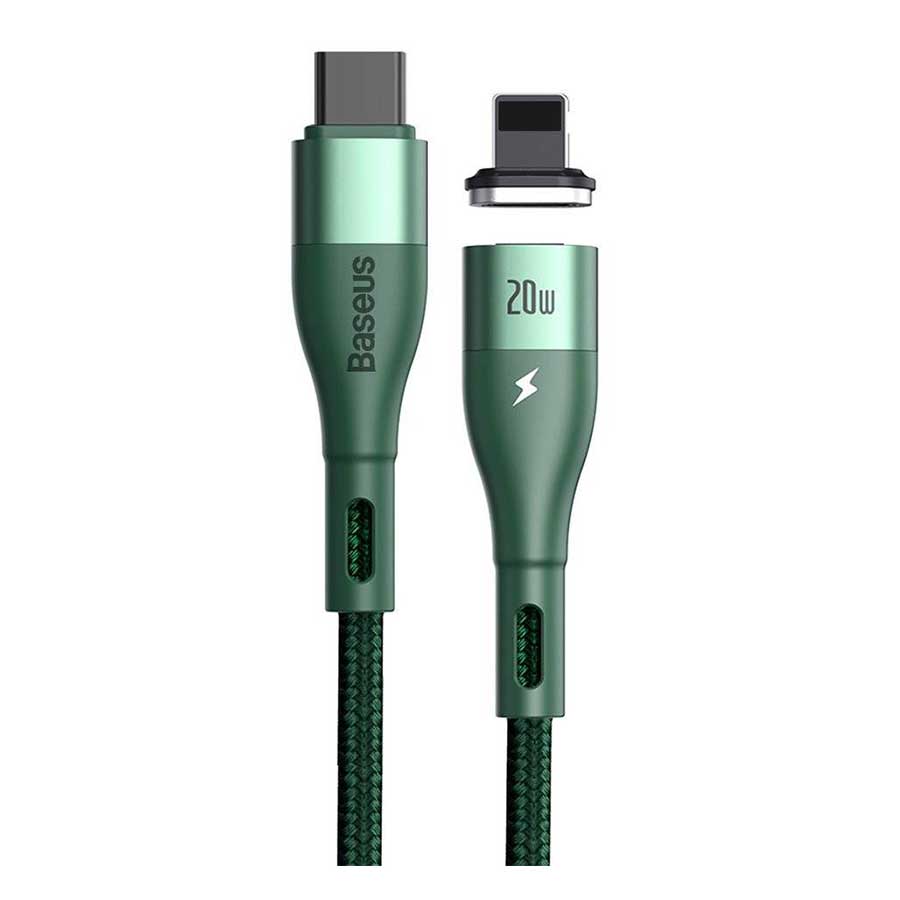 کابل تبدیل 2 متری USB-C به لایتنینگ باسئوس مدل Zinc Magnetic CATLXC-A01