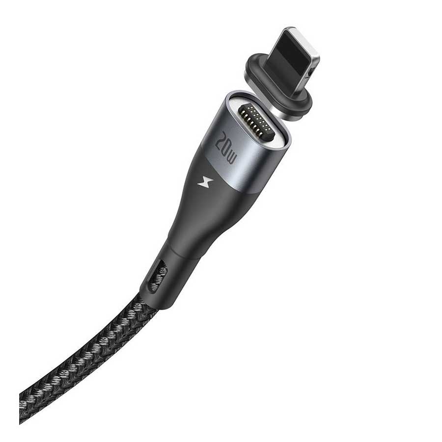 کابل تبدیل 2 متری USB-C به لایتنینگ باسئوس مدل Zinc Magnetic CATLXC-A01