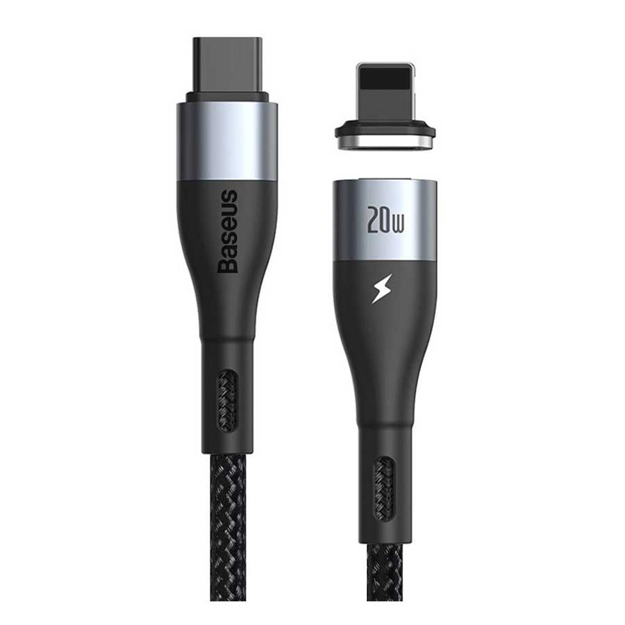 کابل تبدیل 2 متری USB-C به لایتنینگ باسئوس مدل Zinc Magnetic CATLXC-A01