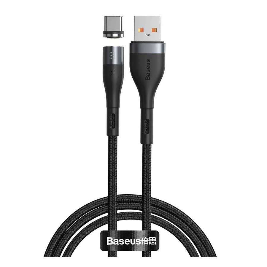 کابل تبدیل USB به USB-C باسئوس مدل Zinc Magnetic CATXC-MG1