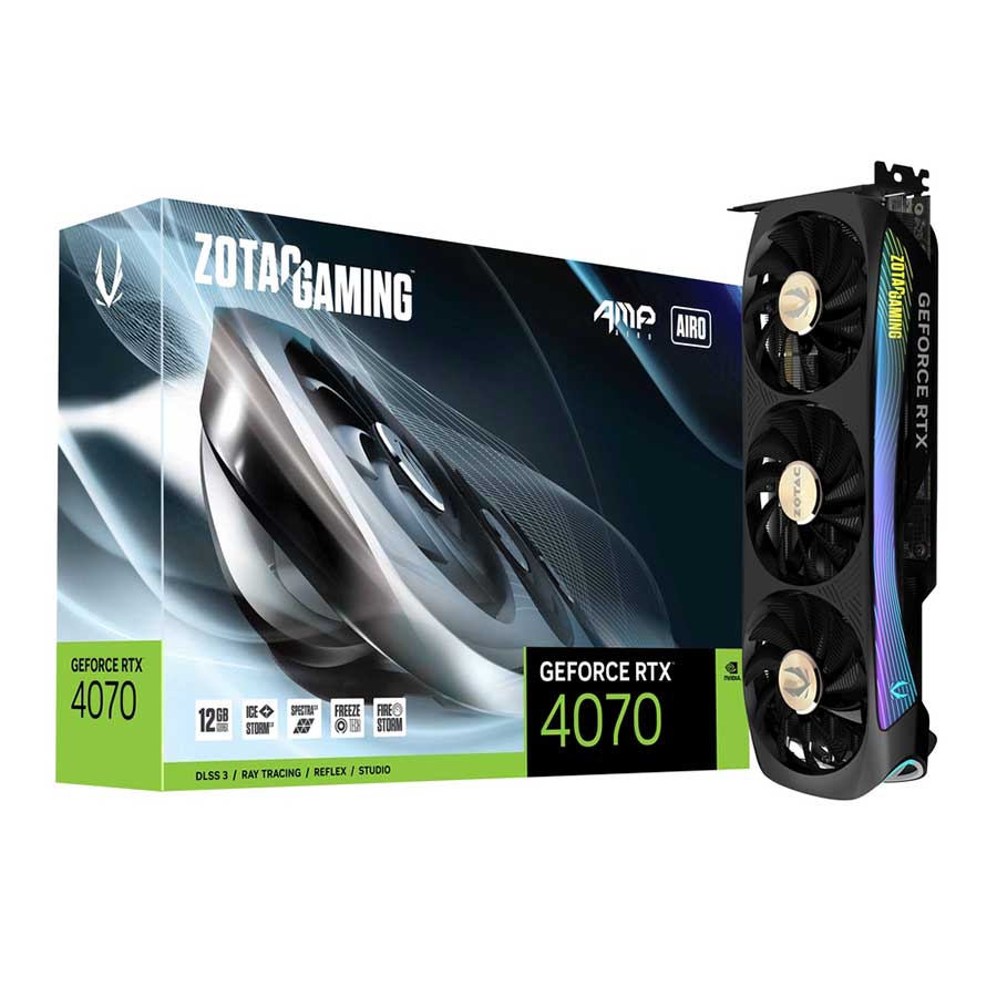 کارت گرافیک زوتک مدل GAMING GeForce RTX4070 AMP AIRO 12GB GDDR6X