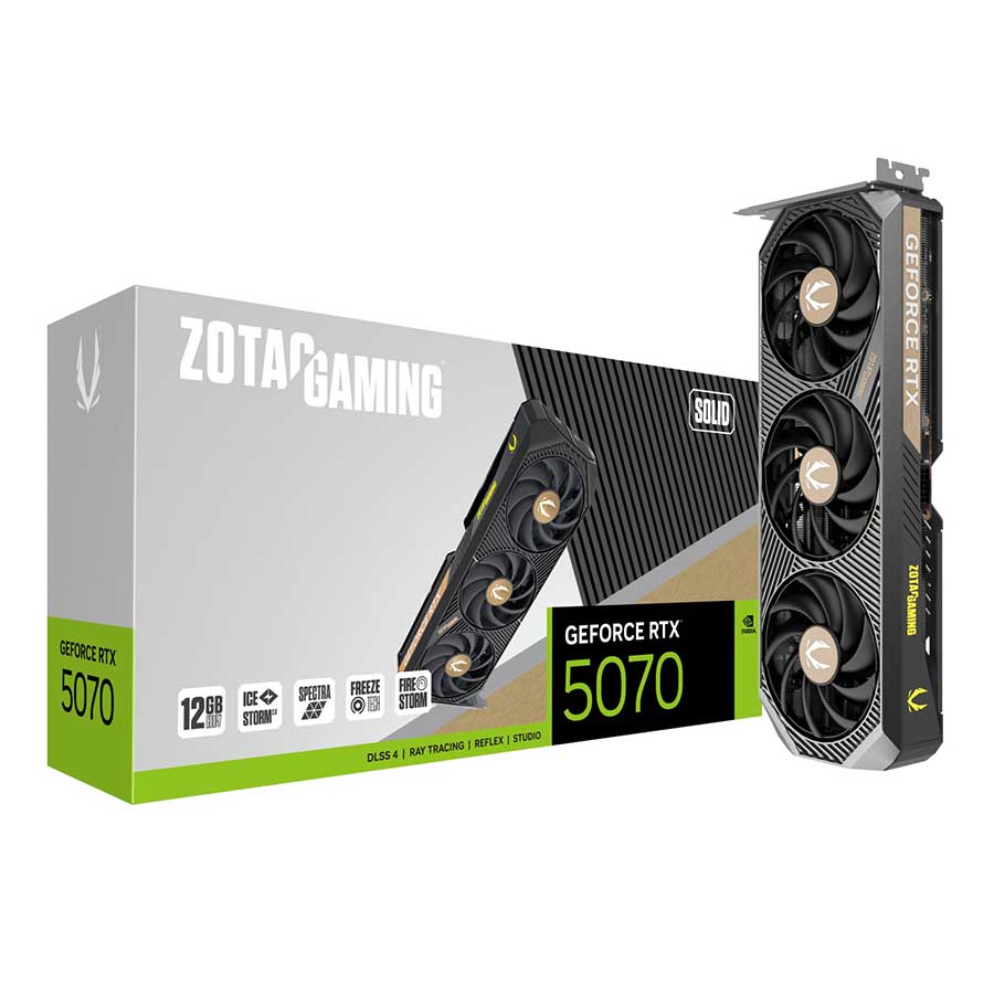 کارت گرافیک زوتک مدل GAMING GeForce RTX 5070 SOLID 12GB GDDR7