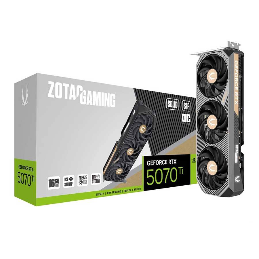 کارت گرافیک زوتک مدل GAMING GeForce RTX 5070 Ti SOLID SFF OC 16GB GDDR7