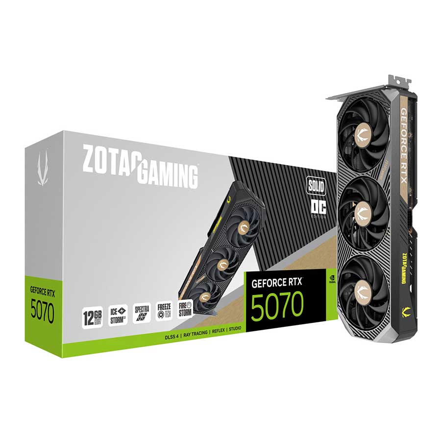کارت گرافیک زوتک مدل GAMING GeForce RTX 5070 SOLID OC 12GB GDDR7